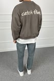 Boxy Fit Nakışlı Yıkamalı Yumuşak Dokulu Sweatshirt | STK2105-Sweatshirt