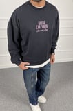 Boxy Fit Baskılı Overisize Sweatshirt | STK2116-Sweatshirt