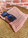 Zadya Collection Pembe Örgü Kadın Omuz Çantası