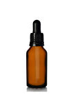 Amber dropper siyah damlalık kapaklı cam şişe 20 ml 5 adet