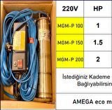 MGM-P 150 1.5 HP 220v 25 mt. Kablolu & Panolu Bronz Yağ Çemberli Dalgıç Pompa Çıplak Motoru