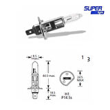 Super Light H1 Halojen Far Ampülü 12 Volt 60-55 Watt
