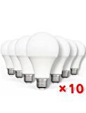 9 W E27 BEYAZ IŞIK LED AMPÜL 10 ADET 