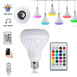  E27 Rgb Led Ampul Uzaktan Kumandalı Bluetooth ve Hoparlör Özelliği