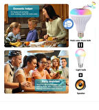  E27 Rgb Led Ampul Uzaktan Kumandalı Bluetooth ve Hoparlör Özelliği