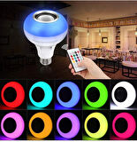  E27 Rgb Led Ampul Uzaktan Kumandalı Bluetooth ve Hoparlör Özelliği