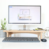 Hanwood Monitör Standı - Monitör Yükseltici - Laptop Standı - Ahşap - AMS1