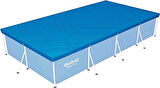 Bestway Flowclear PE-Abdeckplane, für Steel Pro Pool, blau  410x226cm