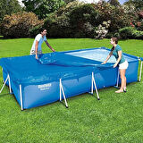 Bestway Flowclear PE-Abdeckplane, für Steel Pro Pool, blau  410x226cm