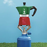 Bialetti - Moka Express Italia: 3 Cups Ocak Üstü Espresso Pişirici - 130ml - Karma Renk - Alüminyum
