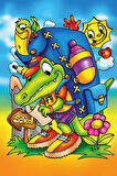 Art Puzzle Kids Okul Yolu 16 Parça Ahşap Puzzle
