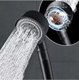 by AKCAKESE Turbo Fan Pervaneli 5 Fonksiyonlu Siyah Duş Başlığı El Duşu - 10542041847