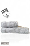2'li Veta Havlu Seti %100 Pamuk - 1 Adet El Havlusu 50x90 Ve 1 Adet Banyo Havlusu 70x140