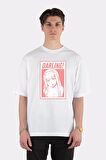 Unisex Beyaz Oversize T-shirt Darlıng - Zero Two