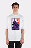 Unisex Beyaz Oversize T-shirt Eva 01 Evangelion