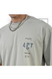 More Act Yazılı Oversize T-Shirt