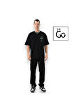 More Act Yazılı Oversize T-Shirt