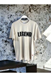 Legend Baskılı Rahat Kalıp %100 Pamuklu T-shirt