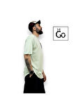 Retro Yazılı Erkek Oversize T-Shiry
