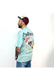 Skull Baskılı Oversize Erkek T-Shirt