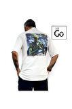 Uzaylı Sırt Baskılı Erkek Oversize T-Shirt