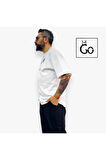 Uzaylı Sırt Baskılı Erkek Oversize T-Shirt