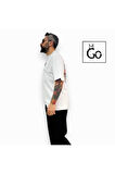 Zeus Sırt Baskılı Beyaz Erkek Oversize T-Shirt