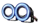 Üniversal Mercekli Angel Sis Farı Su Geçirmez 76 mm Buz Mavi Metal Halkalı Angel Eyes