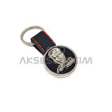 K.Atatürk Silikon Luxury Metal Oto Anahtarlık Siyah