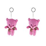 Anahtarlık pelüş Ayıcık Anahtarlık İkili Set Fuşya 12 Cm