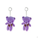 Anahtarlık pelüş Ayıcık Anahtarlık İkili Set Mor 12 Cm