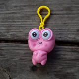Anahtarlık Sevimli Emoji Göz Anahtarlık Pembe