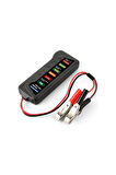 Motosiklet Akü Test Cihazı 12 Volt 6 Led Göstergeli Alternatör Durumu Motor Akü Testi