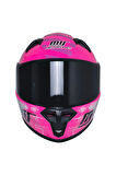 Motosiklet ve Bisiklet Mini Çocuk Kaskı Full Face Ce Sertifikalı Child Motor Kask Pink