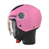 Motosiklet ve Bisiklet Yarım Camlı Çocuk Kaskı Ce Abs Material Motor Kaskı Pink
