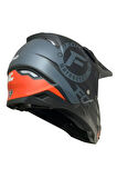 Motosiklet Ce Onaylı Kask Içi Yıkanılabilir Cross Kask Motox Forza Mat Orange