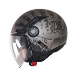 Motosiklet Yarım Kask Güneş Vizörlü ECE 22.06 Motor Kaskı Rebo