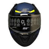 Motosiklet Kaskı Ece 22.R06 Sertifikalı Double Vizör Full Face Kask Mision Blue