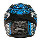 Motosiklet Kaskı Ece 22.R06 Sertifikalı Double Vizör Full Face Kask Myth Blue