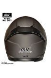 Motosiklet Sertfikalı Güneş Vizörlü Kask Full Face Motor Kaskı Mat Grey