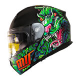 Motosiklet Çene Açılır Kask Güneş Vizörlü Ece 22.06 Sertifikalı New Motor Kaskı V2 Dragon