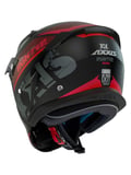 Motosiklet KaskI Hunter SV Block B5 Matt Fluor Red Sport Moduler Kask Off-Road