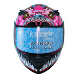 Motosiklet Kadın Kaskı Ece 22.R06 Double Vizörlü Full Face Motor Kask Haidi