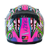 Motosiklet Kadın Kaskı Ece 22.R06 Double Vizörlü Full Face Motor Kask Haidi