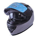 Motosiklet Kask Ece 22.R06 Double Vizörlü Full Face Motor Kaskı Nardo