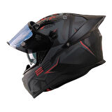 Motosiklet Kask Ece 22.R06 Double Vizörlü Full Face Spoiler Motor Kaskı Beast Black