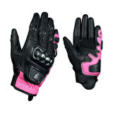 Motosiklet Kadın Eldiveni Carbon Titanium Full Koruma Deri Motorcu Eldiven Pink