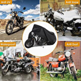 Motosiklet Branda Siyah Lüx Oxford 270D (KALIN) Kumaş Motor Brandası L Beden