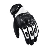 Motosiklet Kışlık Eldiven Waterproof Oxford ve Deri Kumaş Premium Motor Korumalı Eldiveni Beyaz