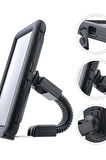 Motosiklet Kapalı Telefon Tutucu Sert Kapak Ayna Bağlantı Aparatı Scooter Unıversal Telefon Tutucu